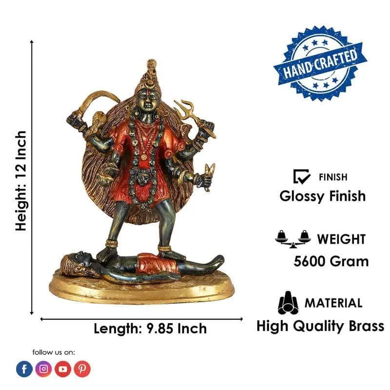 Colourful Kaali Maa Brass Idol media 4