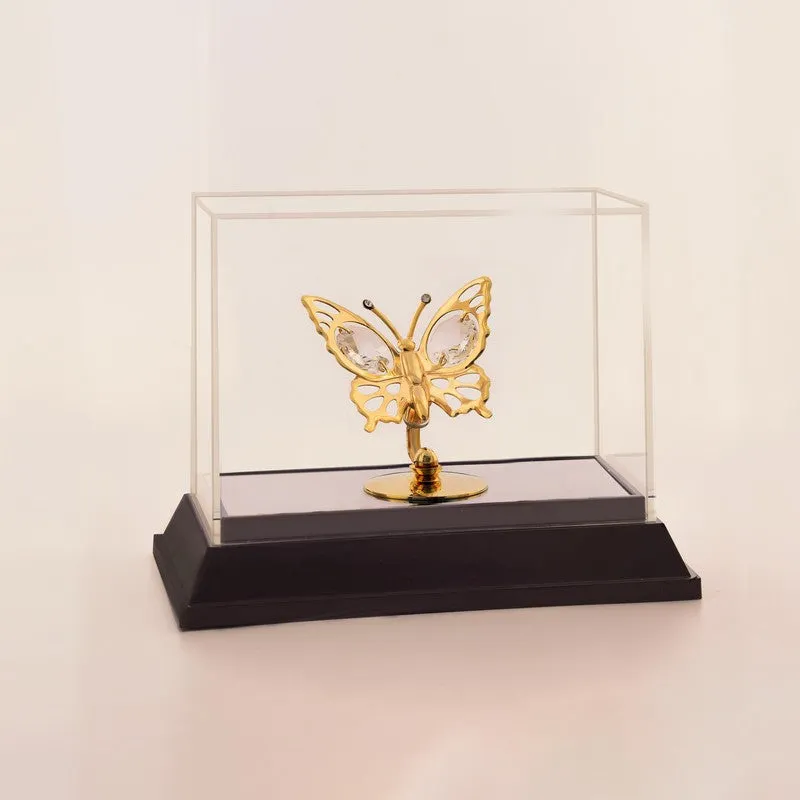 Golden Flutter 24K Gold Plated Mild Steel Showpiece media 3
