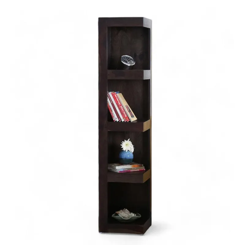 Wverox Sheesham Wooden Wall & Book Shelve - Brown media 3
