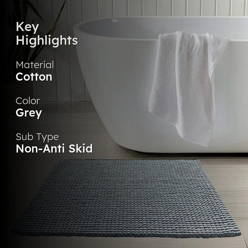 Sela Cotton Bath Mat - Grey media 2