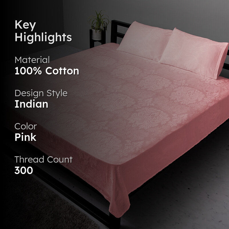 Symmetry Charm Jacquard Duvet Cover - Cameo Rose media 2