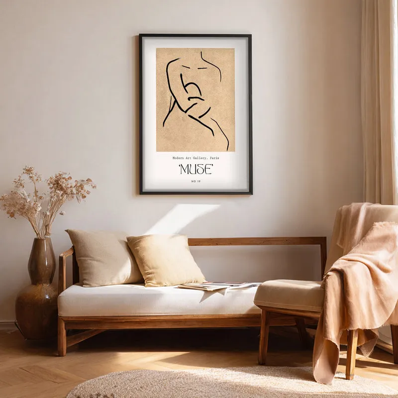 Inward Calm Canvas Wall Painting With Black Frame media 1