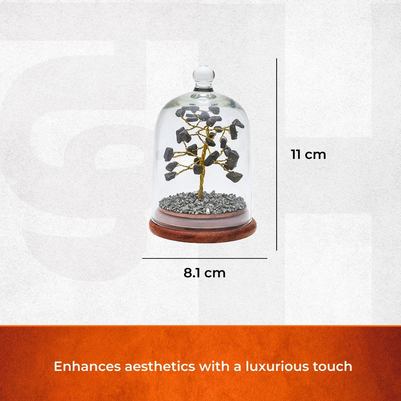Feng Shui Pyrite Crystal Dome Tree Showpiece media 9
