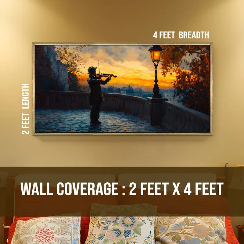 Evening Melody Canvas Wall Painting With Frame media 8