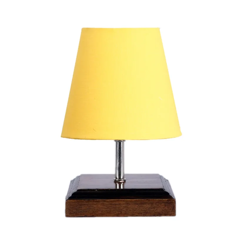 Niksha Fabric Table Lamp - Yellow,Brown media 4
