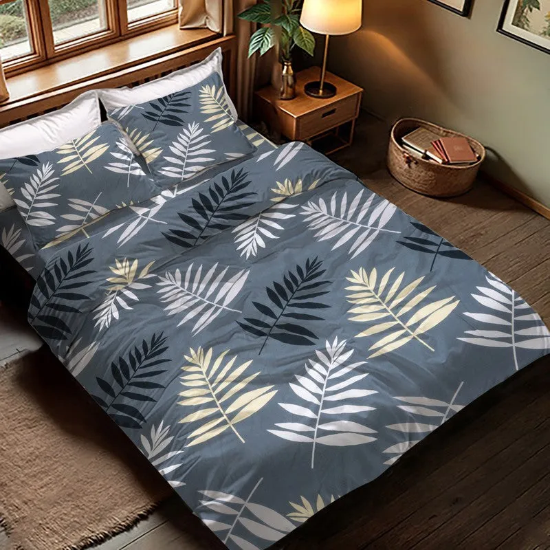 Classic Leafs Glaze Cotton Bedding Set (330 Gsm) - Four Piece Set media 3
