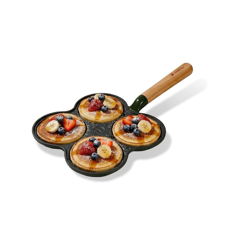 Cumin Co Enamel Cast Iron Appam Pan - Green media 3