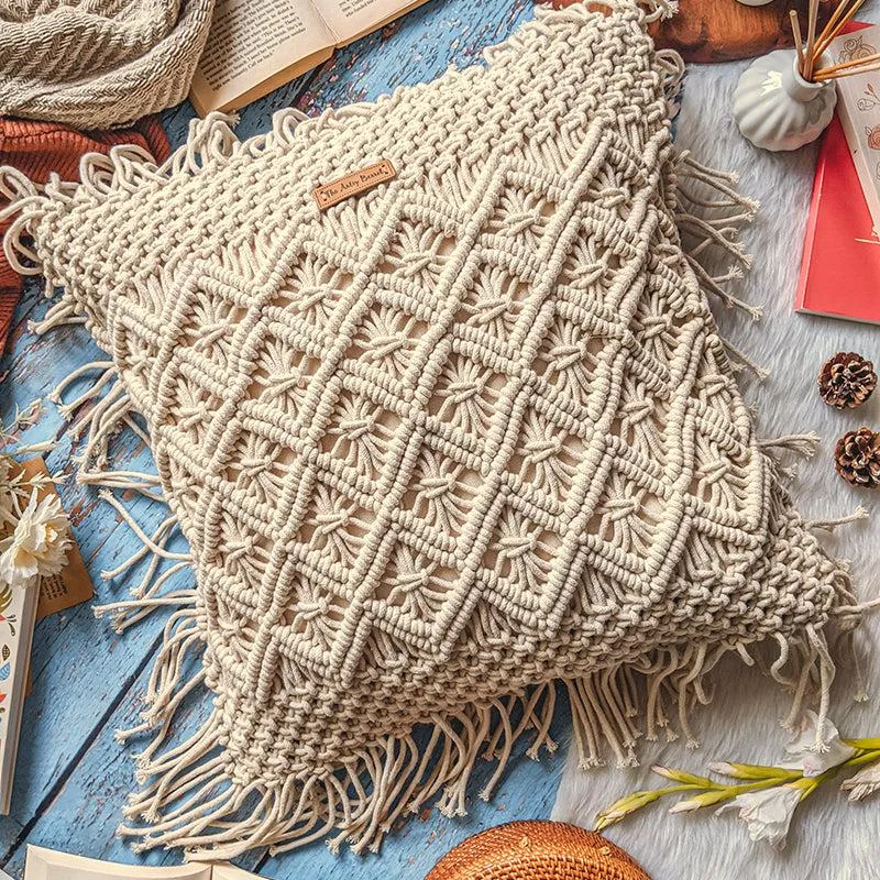 Quara Boho Macrame Cushion Cover media 3