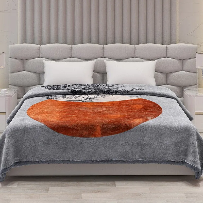 Monte Carlo Autumn Embrace Blanket Grey,Orange) - 600 GSM media 3
