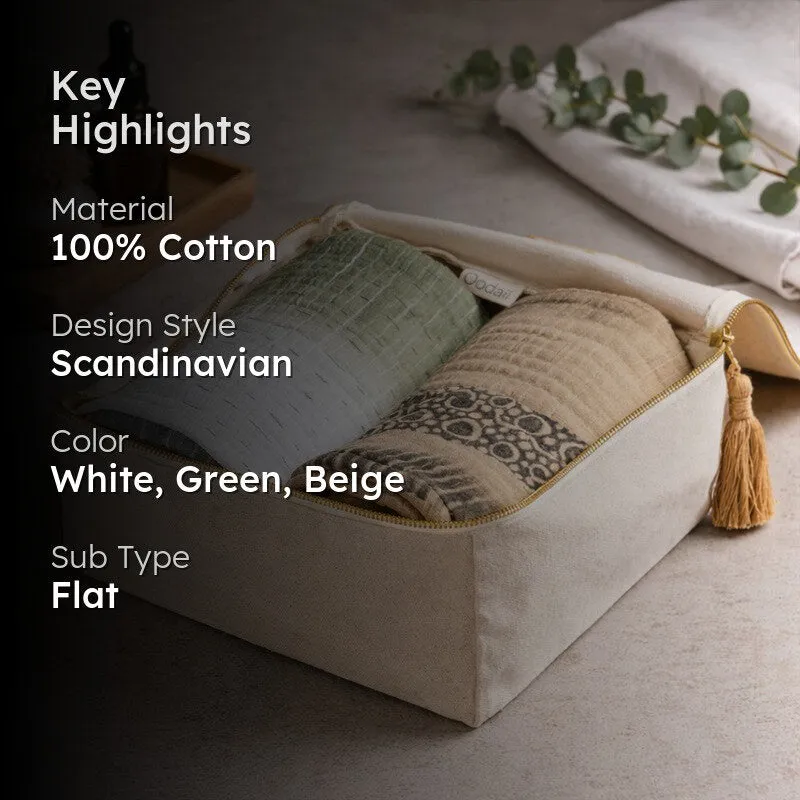 Natural Grace Cotton Bath Towels with Canvas Box - Set Of Two media 2