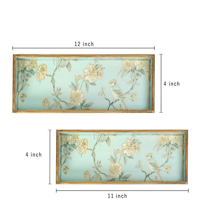 Ketaki Enamel Coated Serving Tray (Rectangle) - Set Of Two media 8