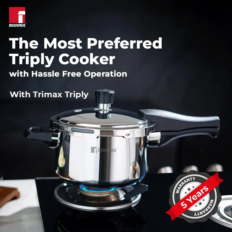Bergner Induction Safe Pressure Cooker - 3500 ml/9 Inches media 3