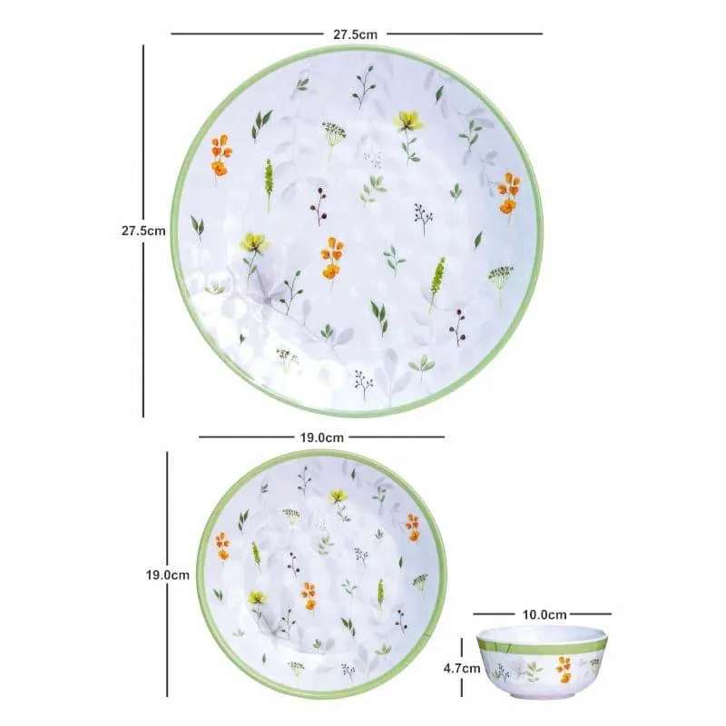 Servewell Floria Melamine Dinner Set - Twelve Piece Set media 4