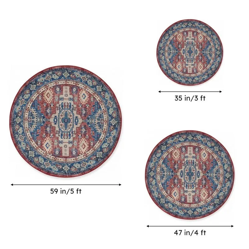 Oriental Tradition Round Recycled PET Rug media 9