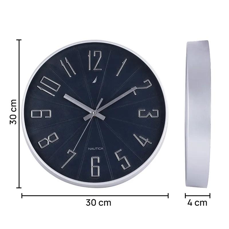 Caldre Analog Wall Clock - Blue & Silver media 9
