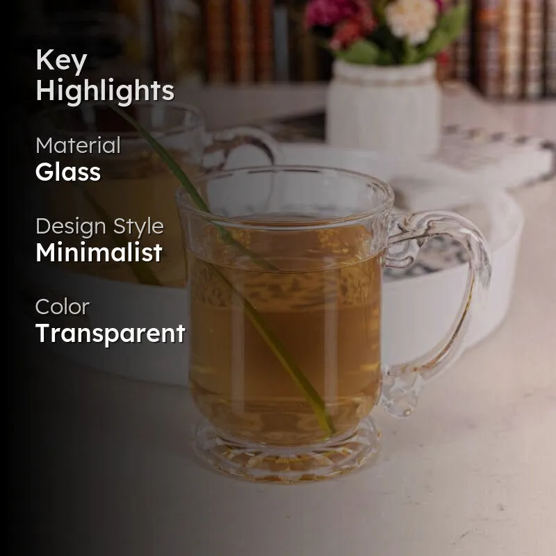 Timothy Glass Tea Cup (135 mL Each) - Set of Two media 2