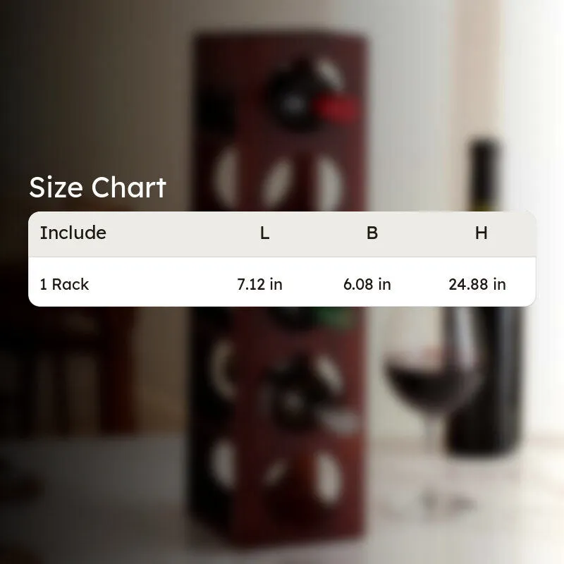 Zverox Sheesham Wooden Wine Rack - Deep Brown media 8