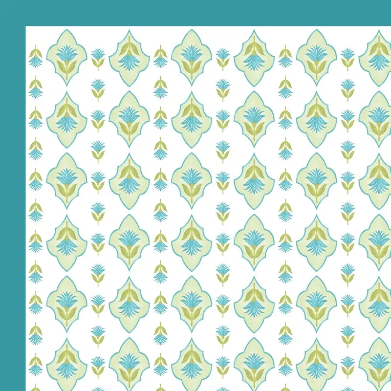 Royal Print Cotton Bedsheet (Blue,White) - 120 TC media 6