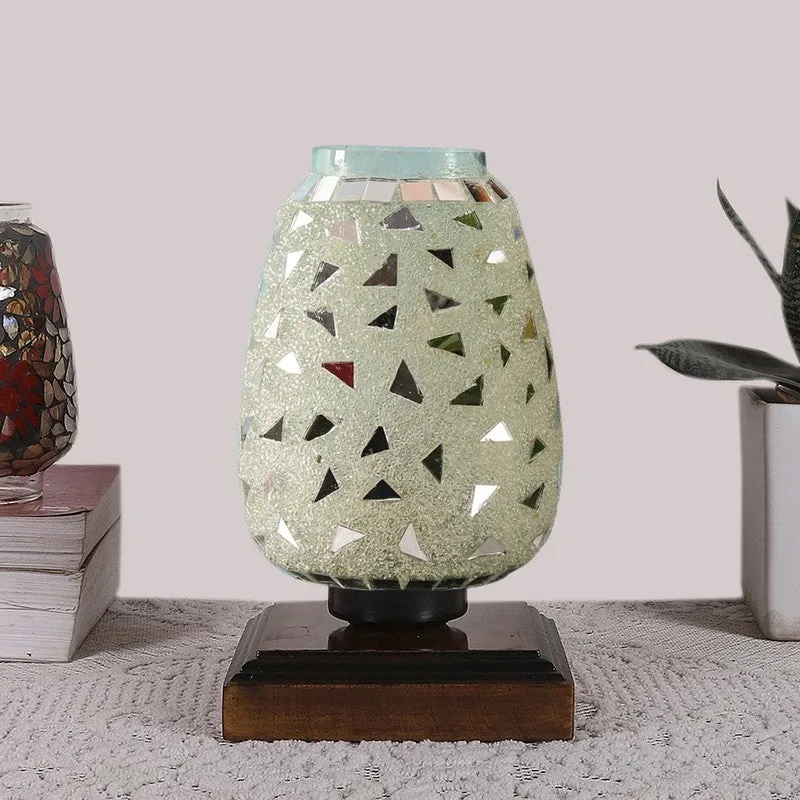 Orvella Mosaic Glass Table Lamp With Wooden Base media 4