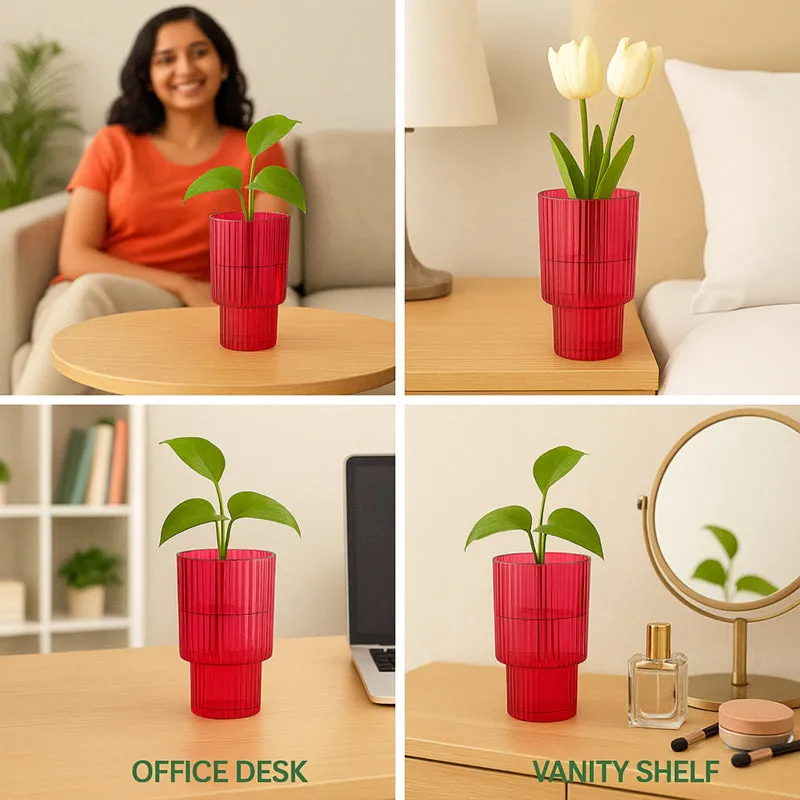 Stria Form Vase - Pink media 3