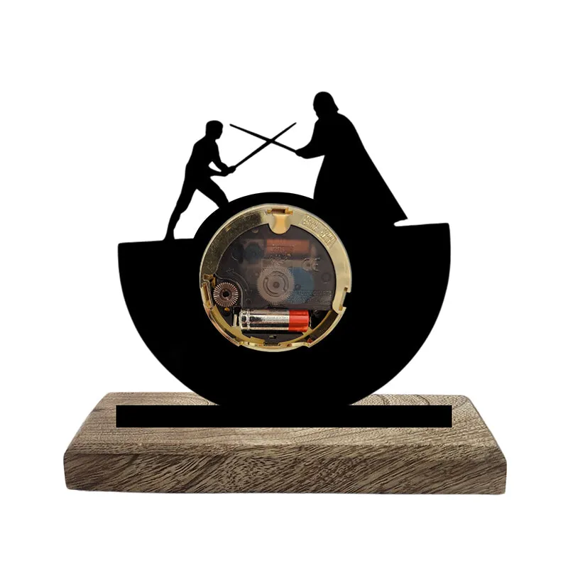 Starwars Noir Analog Table Clock media 3