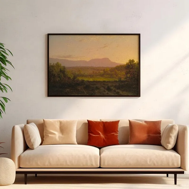 Tranquil Valley Canvas Wall Painting - Black Frame media 4