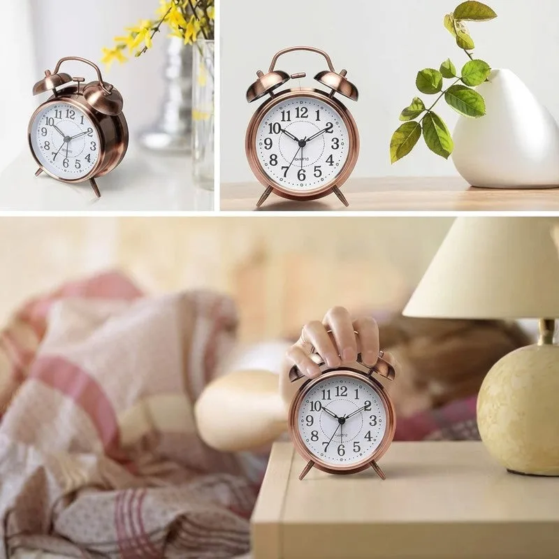 Tick Ease Round Metal Table Clock media 6