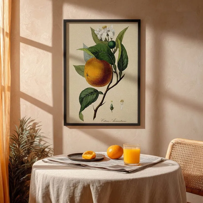 Tropical Zest Archival Canvas Wall Art - Black media 4