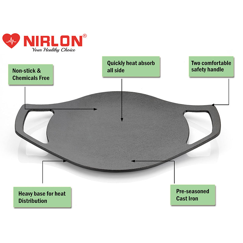 Nirlon Cast Iron Roti Tawa - 9 Inches media 6