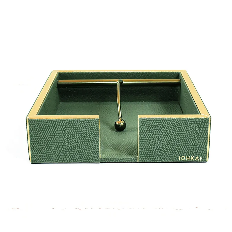 Tisquo Faux Leather Tissue Holder - Olive Green media 3