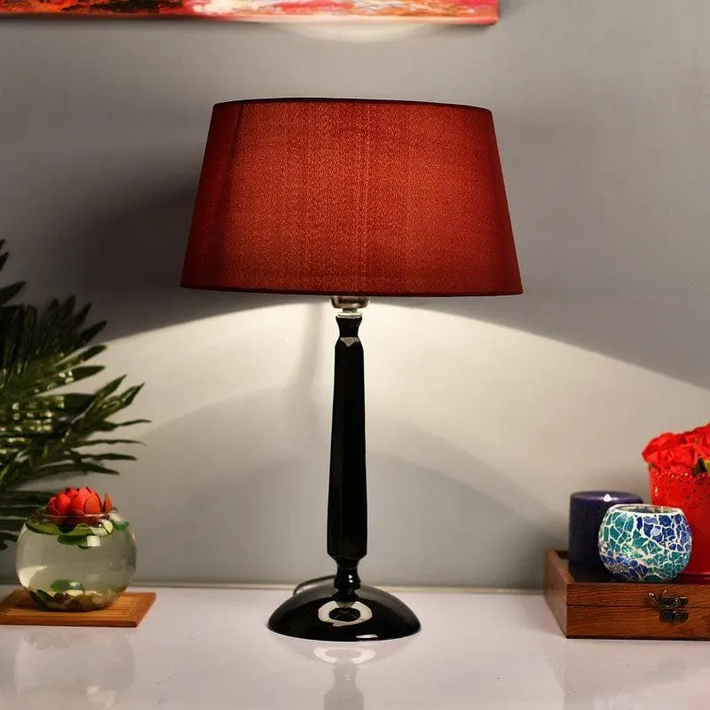 Marvel Luminary Black Fabric Table Lamp - Black,Red media 1