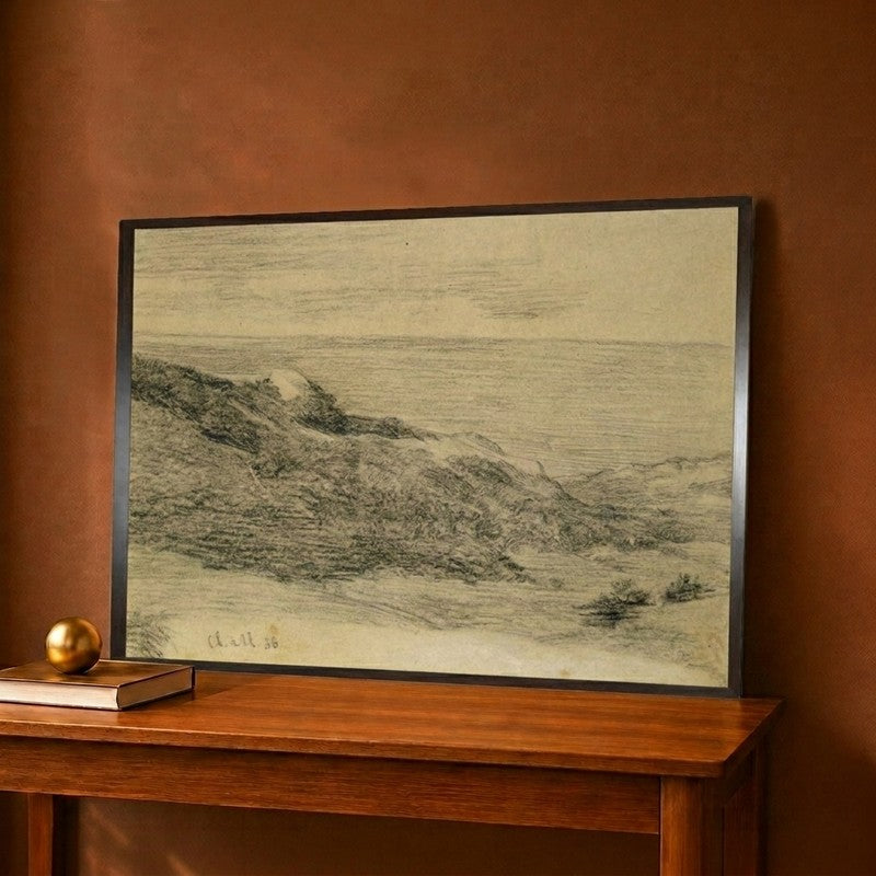 By The Sea Au Bord De La Mer Canvas Wall Painting - 12 x 9 Inches