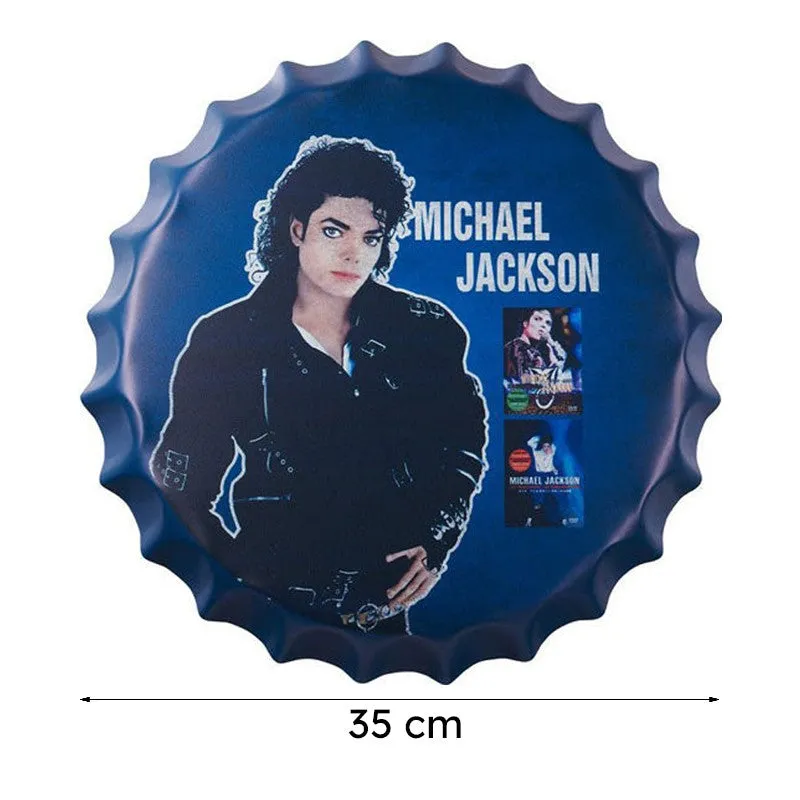 Michael Jackson Blue Bottle Cap Metal Wall Accent media 8