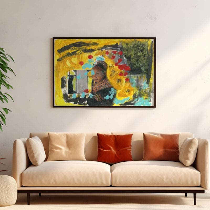 Paint My World Canvas Wall Painting - Black Frame media 4