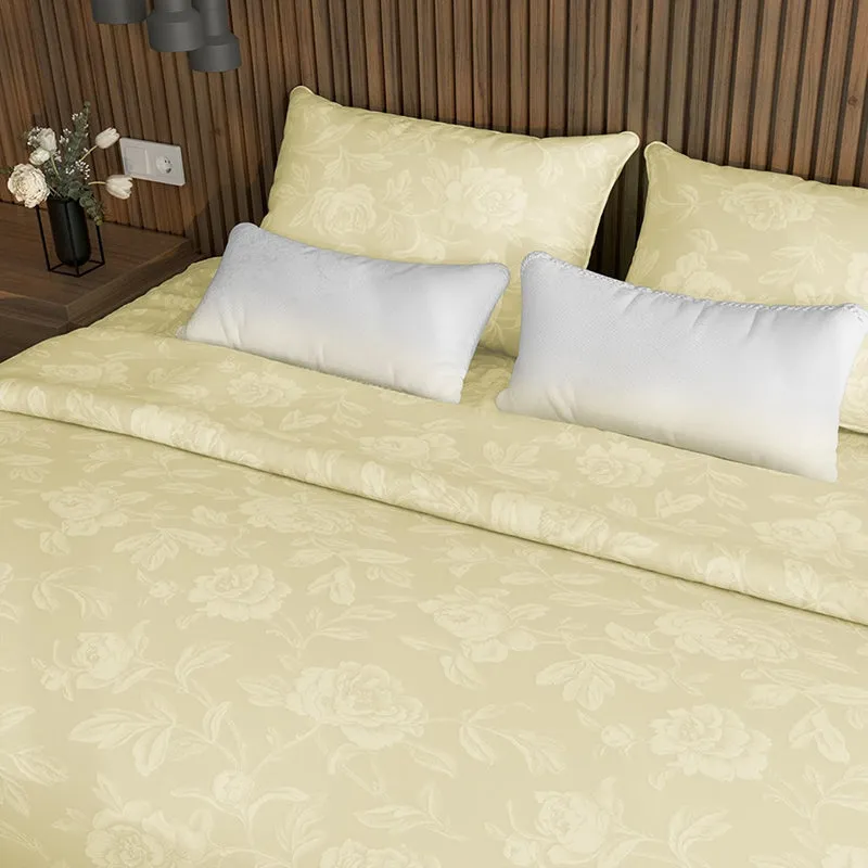 Blooming Rose Jacquard Pillow Cover (Ivory) - Set Of Two media 6