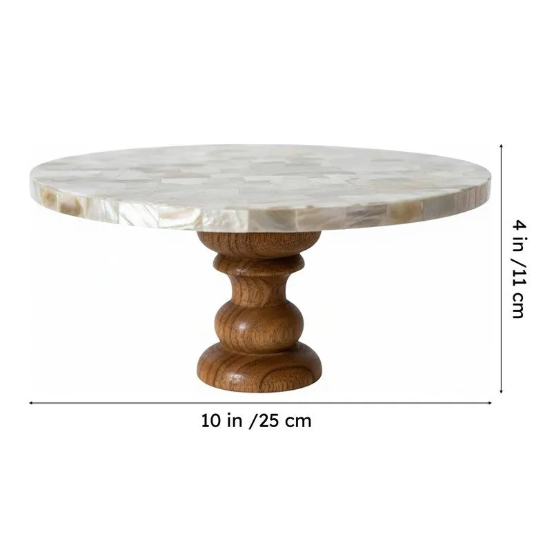 Mer-Maison Mother Of Pearl Cake Stand media 8