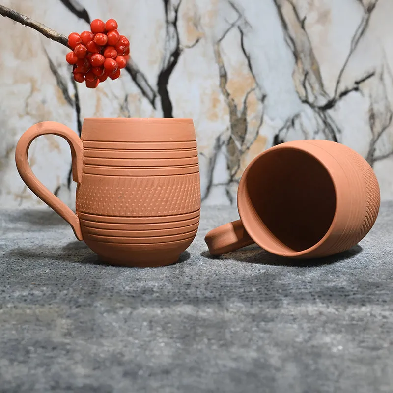 Srishti Terracotta Coffee Mug (250 mL Each) - Set of Two media 1