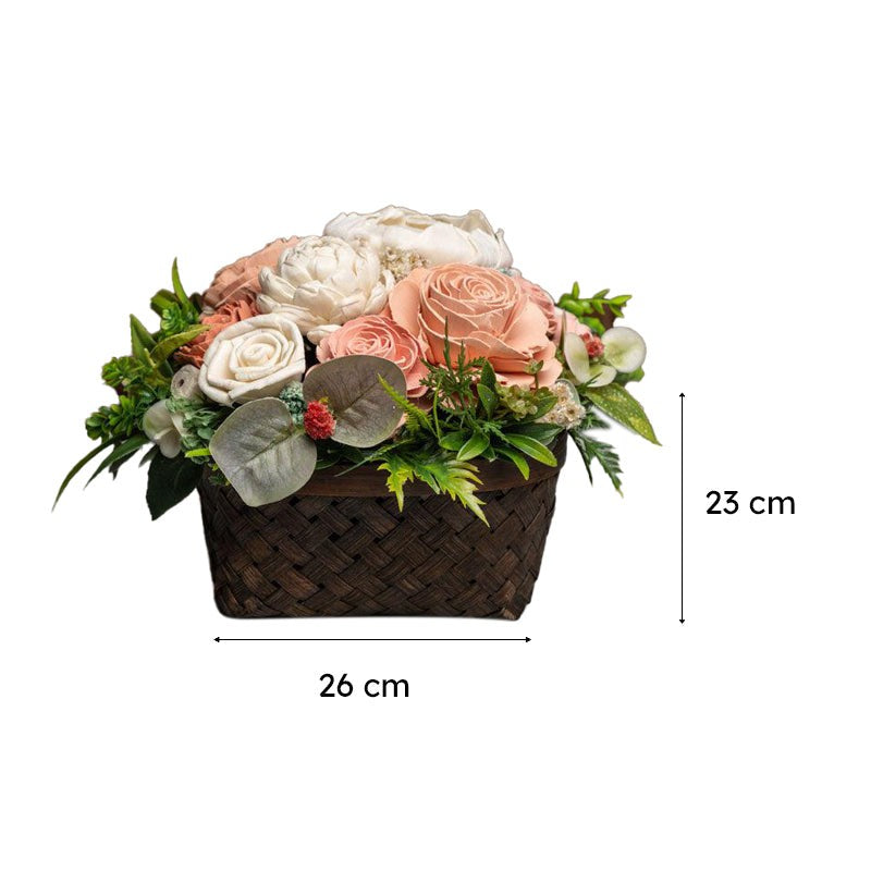 Ember Solawood Artificial Flower With Cane Basket media 8
