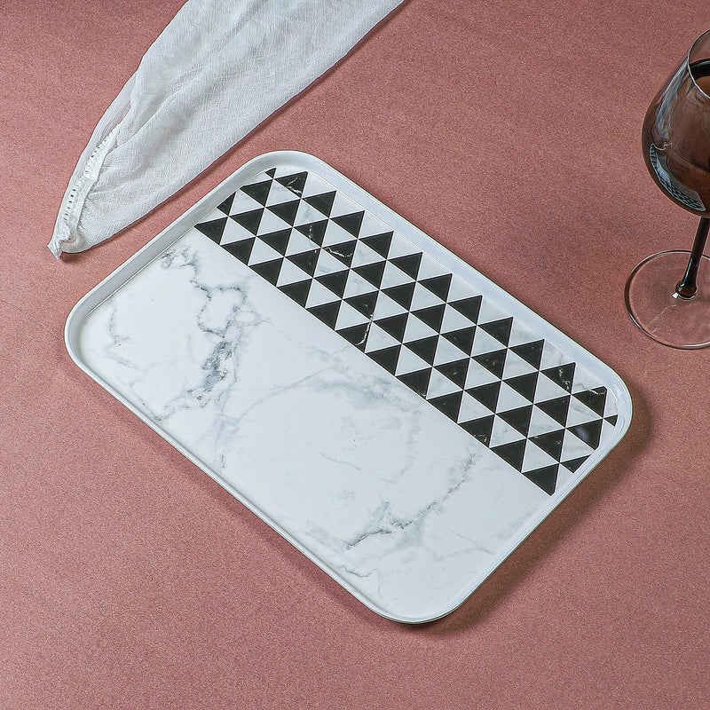 Mivono Small Serving Tray - Black & White media 5