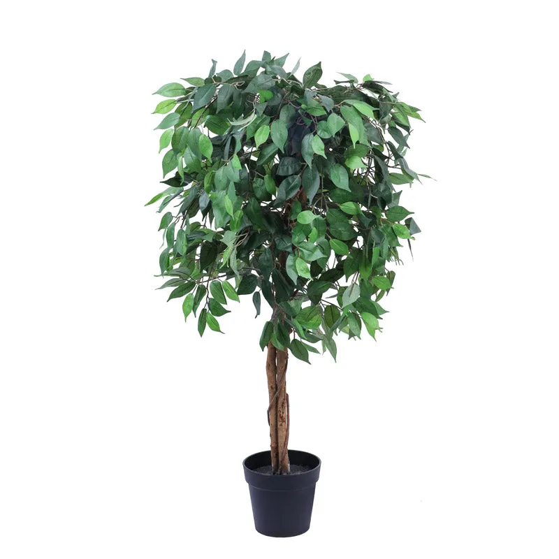 Artificial Realistic Ficus Plant With Black Plastic Pot - 4.9 Feet media 7