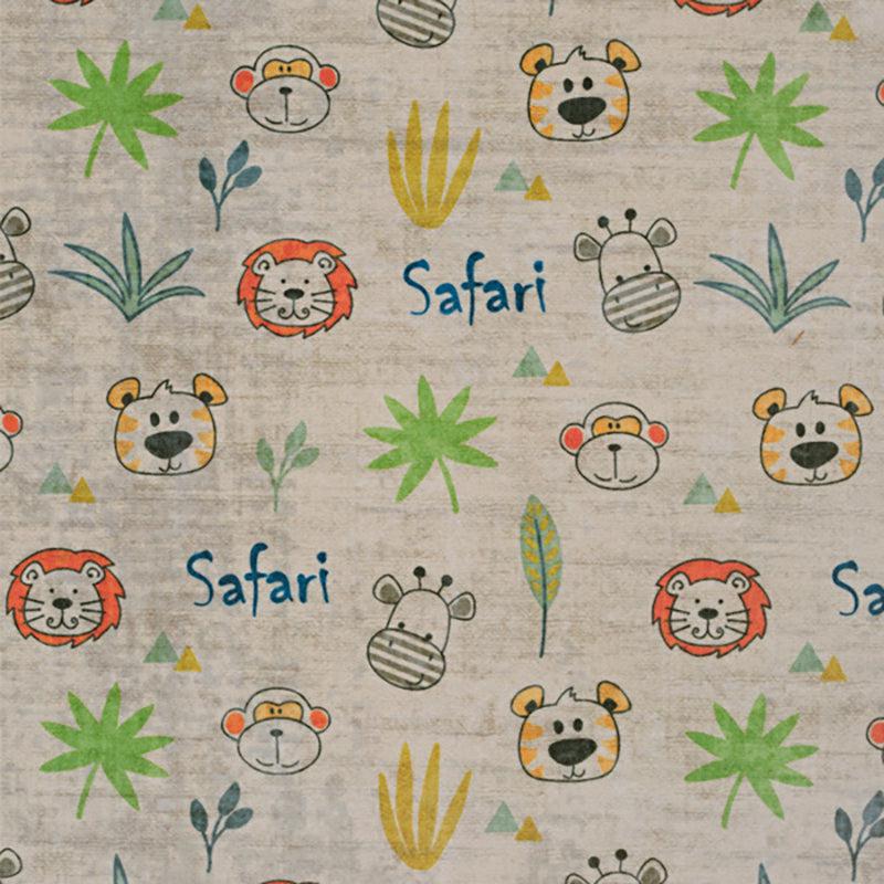 Doodle Zoo Kids Polyester Anti-Skid Carpet - Beige media 5