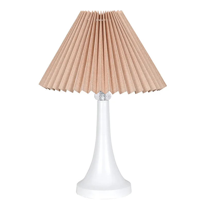 Aneiro French Pleat Metal Table Lamp - Beige,White media 3
