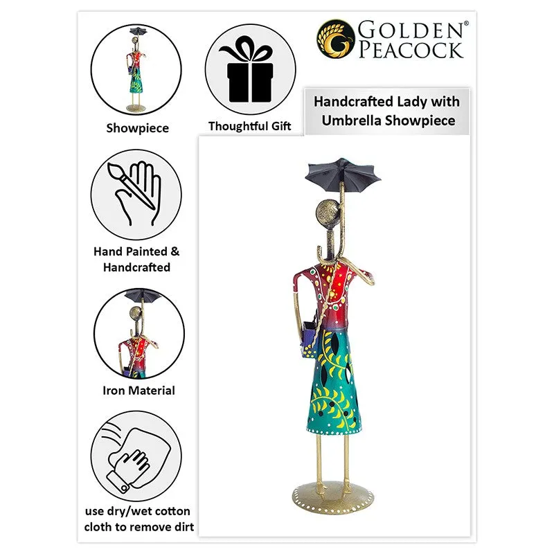 Elegant Lady Iron Showpiece - Red,Green media 5