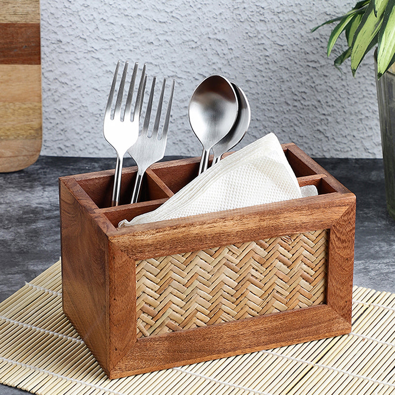 Kea Wood Cutlery Holder