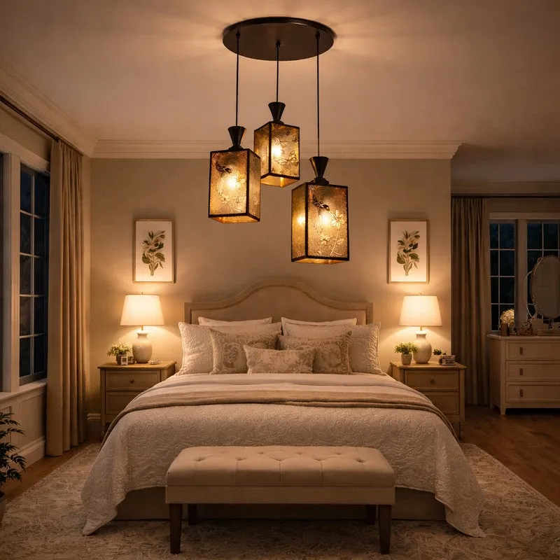 Botanic Glow Metal Cluster Ceiling Lamp media 6