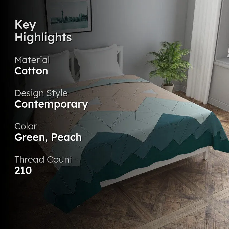 Fractal Peaks Cotton Duvet Cover - 210 TC media 2