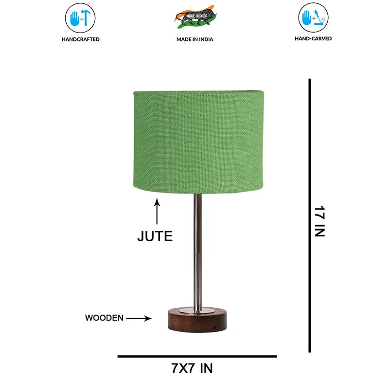 Sienna I Rodin Wooden Table Lamp - Green,Silver,Brown media 7