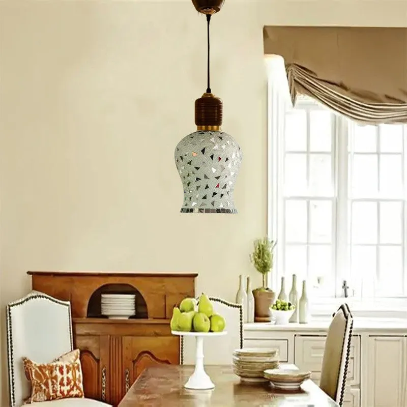 Mosaic Geo Pendant Wooden Ceiling Lamp media 3
