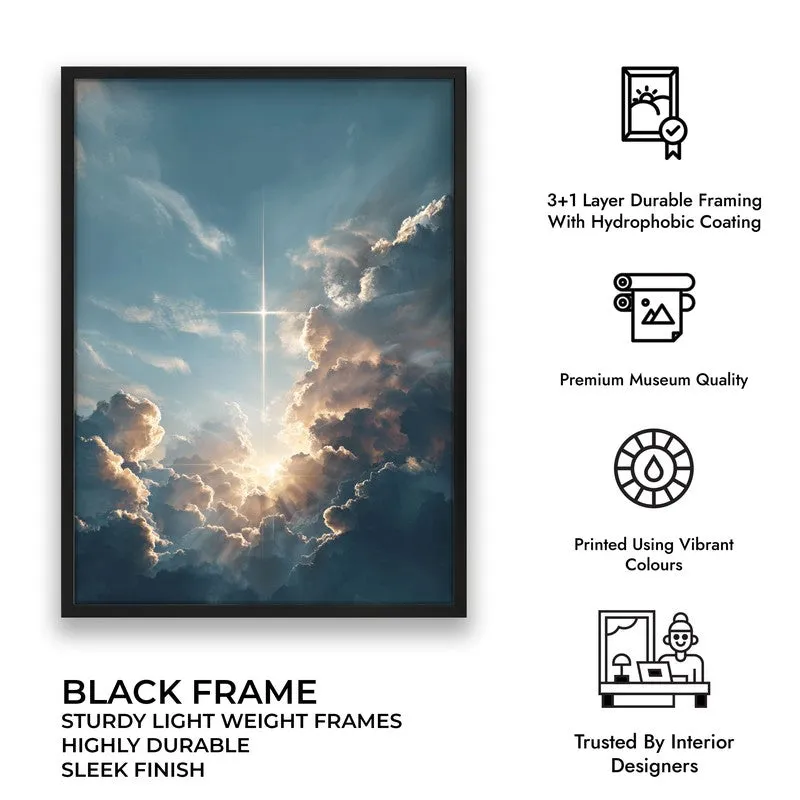 Whispers of the Sky Archival Paper Wall Painting With Black Frame media 7