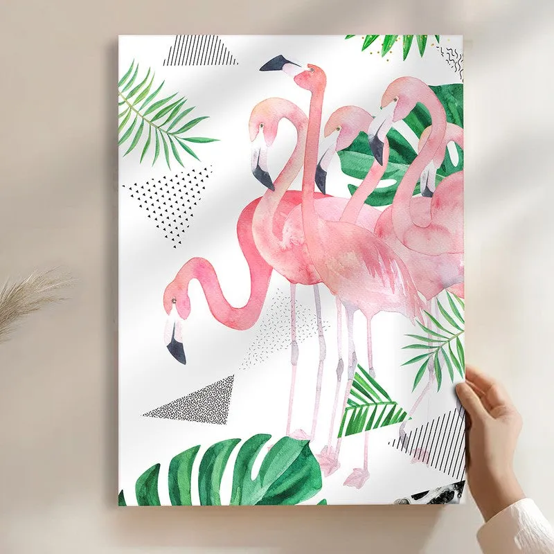 Flamingo Flamboyance Wall Art media 1